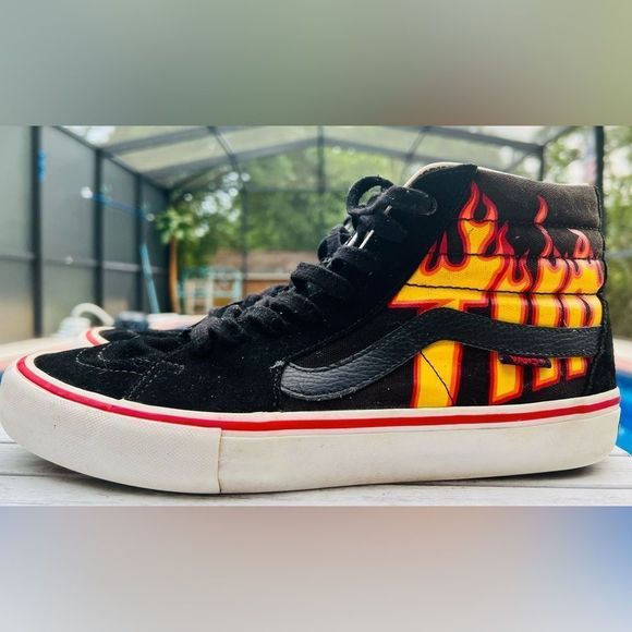 VANS X THRASHER SK8-HI PRO THRASHER BLACK MENS SIZE 10.5 - Picture 2 of 9